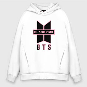 Мужское худи Oversize хлопок с принтом BTS and BLACKPINK в Белгороде, френч-терри — 70% хлопок, 30% полиэстер. Мягкий теплый начес внутри —100% хлопок | боковые карманы, эластичные манжеты и нижняя кромка, капюшон на магнитной кнопке | bangtan boys | black | blackpink | bt21 | bts | k pop | pink | rose | блек пинк | блекпинк | блэк пинк | блэкпинк | бтс