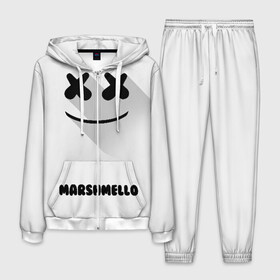 Мужской костюм 3D с принтом РЮКЗАК MARSHMELLO в Белгороде, 100% полиэстер | Манжеты и пояс оформлены тканевой резинкой, двухслойный капюшон со шнурком для регулировки, карманы спереди | Тематика изображения на принте: marshmello | диджей | клуб | клубная музыка | маршмеллоу | маршмело | маршмэлло | маршмэллоу | маршмэло | музыка | электронная