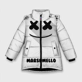 Зимняя куртка для девочек 3D с принтом РЮКЗАК MARSHMELLO в Белгороде, ткань верха — 100% полиэстер; подклад — 100% полиэстер, утеплитель — 100% полиэстер. | длина ниже бедра, удлиненная спинка, воротник стойка и отстегивающийся капюшон. Есть боковые карманы с листочкой на кнопках, утяжки по низу изделия и внутренний карман на молнии. 

Предусмотрены светоотражающий принт на спинке, радужный светоотражающий элемент на пуллере молнии и на резинке для утяжки. | Тематика изображения на принте: marshmello | диджей | клуб | клубная музыка | маршмеллоу | маршмело | маршмэлло | маршмэллоу | маршмэло | музыка | электронная