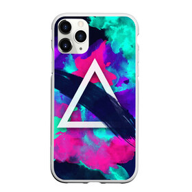 Чехол для iPhone 11 Pro матовый с принтом COLOR TRIANGLE в Белгороде, Силикон |  | bright | colorful | cool | disco | music | music lover | retro | speaker | tape recorder | technique | vintage | винтаж | динамик | диско | магнитофон | меломан | музыка | неон | разноцветный | ретро | техника