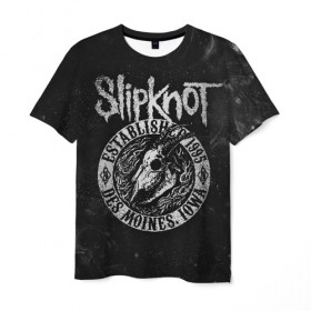 Мужская футболка 3D с принтом Slipknot в Белгороде, 100% полиэфир | прямой крой, круглый вырез горловины, длина до линии бедер | slipknot | we are not your kind | альтернативный метал | грув метал | метал | музыка | ню метал | слипнот