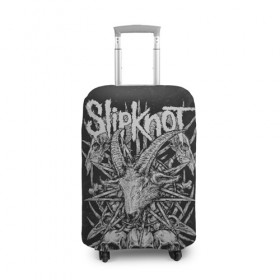 Чехол для чемодана 3D с принтом Slipknot в Белгороде, 86% полиэфир, 14% спандекс | двустороннее нанесение принта, прорези для ручек и колес | slipknot | we are not your kind | альтернативный метал | грув метал | метал | музыка | ню метал | слипнот