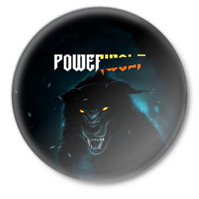 Значок с принтом Powerwolf в Белгороде,  металл | круглая форма, металлическая застежка в виде булавки | Тематика изображения на принте: metal | powerwolf | пауэр метал | хэви метал