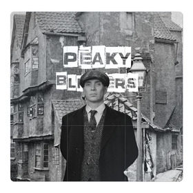 Магнитный плакат 3Х3 с принтом Peaky Blinders в Белгороде, Полимерный материал с магнитным слоем | 9 деталей размером 9*9 см | peaky blinders | острые козырьки | сериал