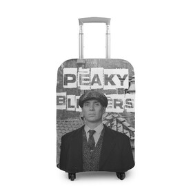 Чехол для чемодана 3D с принтом Peaky Blinders в Белгороде, 86% полиэфир, 14% спандекс | двустороннее нанесение принта, прорези для ручек и колес | peaky blinders | острые козырьки | сериал