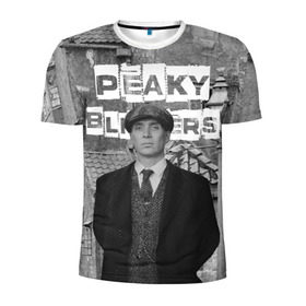 Мужская футболка 3D спортивная с принтом Peaky Blinders в Белгороде, 100% полиэстер с улучшенными характеристиками | приталенный силуэт, круглая горловина, широкие плечи, сужается к линии бедра | peaky blinders | острые козырьки | сериал