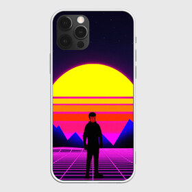 Чехол для iPhone 12 Pro Max с принтом CYBERPUNK RETRO в Белгороде, Силикон |  | bright | colorful | cool | disco | music | music lover | retro | speaker | tape recorder | technique | vintage | винтаж | динамик | диско | магнитофон | меломан | музыка | неон | разноцветный | ретро | техника