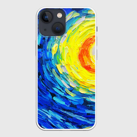 Чехол для iPhone 13 mini с принтом КРАСКИ ВАНГОГА в Белгороде,  |  | art | impressionism | night | painting | planets | sky | stars | style | van gogh | waves | ван гог | вихрь | волны | живопись | звезды | импрессионизм | искусство | краски | небо | ночь | рисунок | стиль