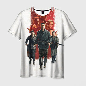 Мужская футболка 3D с принтом Inglourious Basterds в Белгороде, 100% полиэфир | прямой крой, круглый вырез горловины, длина до линии бедер | basterds | inglourious | quentin | tarantino | бесславные | брэд | питт