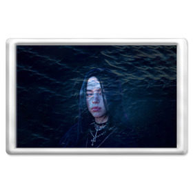 Магнит 45*70 с принтом Billie Eilish Ocean Eyes в Белгороде, Пластик | Размер: 78*52 мм; Размер печати: 70*45 | bad guy | billie eilish | билли айлиш | эйлиш