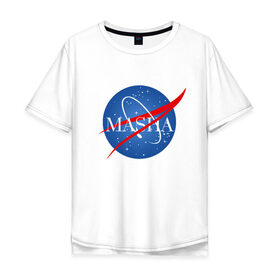 Мужская футболка хлопок Oversize с принтом Имя в стиле NASA в Белгороде, 100% хлопок | свободный крой, круглый ворот, “спинка” длиннее передней части | заказать имя | имена | именные футболки | имя | конструктор имён | меня зовут | редактировать имя | футболки с именами | футболки с текстом