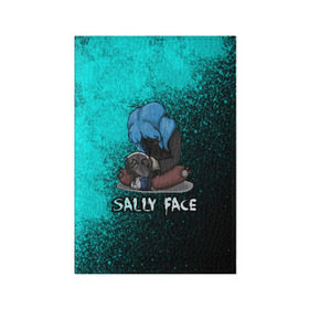 Обложка для паспорта матовая кожа с принтом Sally face в Белгороде, натуральная матовая кожа | размер 19,3 х 13,7 см; прозрачные пластиковые крепления | sally face | маска | сали | салли | салли кромсалли | фейс | фишер