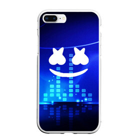 Чехол для iPhone 7Plus/8 Plus матовый с принтом MARSHMELLO в Белгороде, Силикон | Область печати: задняя сторона чехла, без боковых панелей | christopher comstock | dj | marshmello | music | диджей | клубная музыка | клубняк | крис комсток | маршмеллоу | музыка