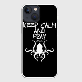 Чехол для iPhone 13 mini с принтом Молись ктулху в Белгороде,  |  | keep calm | ктулху | молитва