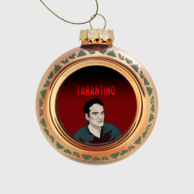 Стеклянный ёлочный шар с принтом Tarantino в Белгороде, Стекло | Диаметр: 80 мм | quentin tarantino | квентин тарантино