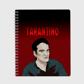 Тетрадь с принтом Tarantino в Белгороде, 100% бумага | 48 листов, плотность листов — 60 г/м2, плотность картонной обложки — 250 г/м2. Листы скреплены сбоку удобной пружинной спиралью. Уголки страниц и обложки скругленные. Цвет линий — светло-серый
 | quentin tarantino | квентин тарантино