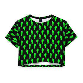 Женская футболка Cropp-top с принтом BILLIE EILISH в Белгороде, 100% полиэстер | круглая горловина, длина футболки до линии талии, рукава с отворотами | be | billie | billie eilish | билли | билли айлиш