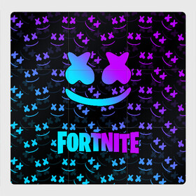 Магнитный плакат 3Х3 с принтом FORTNITE x MARSHMELLO NEON  в Белгороде, Полимерный материал с магнитным слоем | 9 деталей размером 9*9 см | 2019 | armor | armour | cybersport | esport | fortnite | game | llama | logo | броня | игра | киберспорт | лама | фиолетовый | фирменные цвета | фортнайт