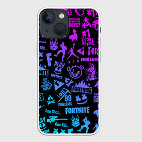 Чехол для iPhone 13 mini с принтом FORTNITE NEON | ФОРТНАЙТ НЕОН в Белгороде,  |  | fortnite | fortnite 2 | fortnite x маршмелло | ikonik | marshmello | ninja | ninja streamer | иконик | ниндзя | фортнайт | фортнайт 2 | фортнайт глава 2