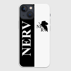 Чехол для iPhone 13 mini с принтом Nerv black в Белгороде,  |  | angel | eva | evangelion | neon genesis evangelion | nerv | аска лэнгли сорью | ева | евангелион | мисато кацураги | рей аянами | синдзи