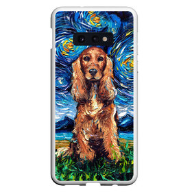 Чехол для Samsung S10E с принтом Кокер-спаниель (Van Gogh style в Белгороде, Силикон | Область печати: задняя сторона чехла, без боковых панелей | gogh | van | vincent | willem | ван | винсент | гог | кокер | пёс | постимпрессионизм | собака | спаниель | художник