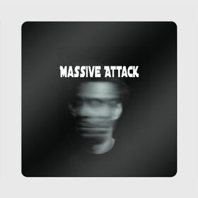 Магнит виниловый Квадрат с принтом Massive Attack в Белгороде, полимерный материал с магнитным слоем | размер 9*9 см, закругленные углы | грант маршалл | роберт дель ная | трип хоп