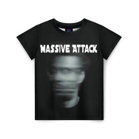 Детская футболка 3D с принтом Massive Attack в Белгороде, 100% гипоаллергенный полиэфир | прямой крой, круглый вырез горловины, длина до линии бедер, чуть спущенное плечо, ткань немного тянется | грант маршалл | роберт дель ная | трип хоп