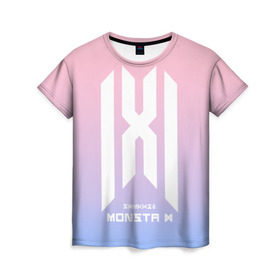 Женская футболка 3D с принтом Monsta X в Белгороде, 100% полиэфир ( синтетическое хлопкоподобное полотно) | прямой крой, круглый вырез горловины, длина до линии бедер | hyungwon | i.m | jooheon | k pop | kihyun | kpop | minhyuk | monbebe | monsta x | shownu | wonho | к поп | монста икс
