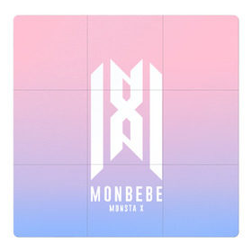 Магнитный плакат 3Х3 с принтом Monbebe - Monsta X в Белгороде, Полимерный материал с магнитным слоем | 9 деталей размером 9*9 см | hyungwon | i.m | jooheon | k pop | kihyun | kpop | minhyuk | monbebe | monsta x | shownu | wonho | к поп | монста икс