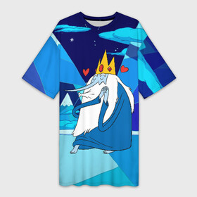 Платье-футболка 3D с принтом Ледяной король в Белгороде,  |  | cartoon network | finn | jake | аdventure time | время приключений | джейк | катун | катун нетворк | ливнерог | марселин | пупырка | радугарог | финн