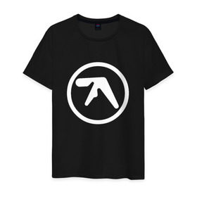 Мужская футболка хлопок с принтом Aphex Twin в Белгороде, 100% хлопок | прямой крой, круглый вырез горловины, длина до линии бедер, слегка спущенное плечо. | Тематика изображения на принте: intelligent dance music | драм энд бэйс | ричард дэвид джеймс | техно | эйсид | эмбиент