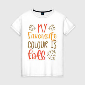 Женская футболка хлопок с принтом Осеннее цветное настроение. в Белгороде, 100% хлопок | прямой крой, круглый вырез горловины, длина до линии бедер, слегка спущенное плечо | autumn | halloween | грусть | длядвоих | листья | оранжевый | осень | хэллоуин