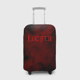 Чехол для чемодана 3D с принтом LUCIFER (КРЫЛЬЯ) в Белгороде, 86% полиэфир, 14% спандекс | двустороннее нанесение принта, прорези для ручек и колес | demons | lucifer | title | люцифер | надпись