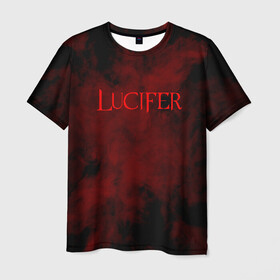 Мужская футболка 3D с принтом LUCIFER (КРЫЛЬЯ) в Белгороде, 100% полиэфир | прямой крой, круглый вырез горловины, длина до линии бедер | demons | lucifer | title | люцифер | надпись