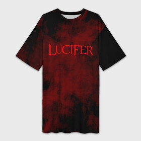 Платье-футболка 3D с принтом LUCIFER (КРЫЛЬЯ) в Белгороде,  |  | demons | lucifer | title | люцифер | надпись