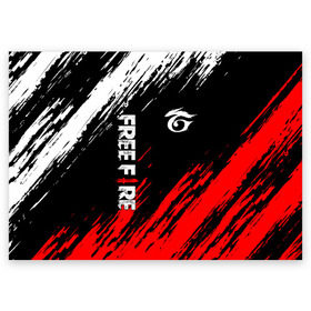 Поздравительная открытка с принтом GARENA FREE FIRE в Белгороде, 100% бумага | плотность бумаги 280 г/м2, матовая, на обратной стороне линовка и место для марки
 | free fire | garena | garena free fire | гарена | гарена фри фаер | фри фаер