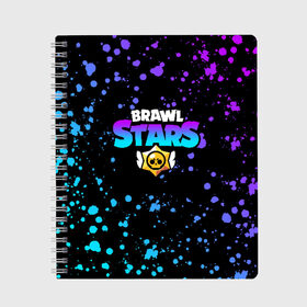 Тетрадь с принтом BRAWL STARS в Белгороде, 100% бумага | 48 листов, плотность листов — 60 г/м2, плотность картонной обложки — 250 г/м2. Листы скреплены сбоку удобной пружинной спиралью. Уголки страниц и обложки скругленные. Цвет линий — светло-серый
 | brawl stars | bull | colt | games | leon | stars | берли | бо | брок | джесси | динамайк | дэррил | игры | кольт | леон | нита | пайпер | пенни | поко | пэм | рикошет | спайк | тара | фрэнк | шелли | эль примо