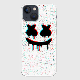 Чехол для iPhone 13 mini с принтом MARSHMELLO GLITCH в Белгороде,  |  | america | dj | marshmello | usa | америка | маршмелло