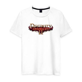 Мужская футболка хлопок с принтом Divinity Original Sin 2 в Белгороде, 100% хлопок | прямой крой, круглый вырез горловины, длина до линии бедер, слегка спущенное плечо. | 