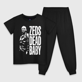 Детская пижама хлопок с принтом zed is dead baby в Белгороде, 100% хлопок |  брюки и футболка прямого кроя, без карманов, на брюках мягкая резинка на поясе и по низу штанин
 | Тематика изображения на принте: baby | bruce | dead | fiction | pulp | quentin | tarantino | willis | zed | брюс | квентин | криминально | мотоцикл | ракета | тарантино | уиллис | чёпер | чтиво