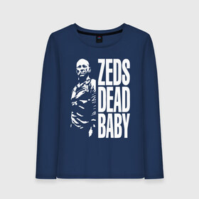 Женский лонгслив хлопок с принтом zed is dead baby в Белгороде, 100% хлопок |  | baby | bruce | dead | fiction | pulp | quentin | tarantino | willis | zed | брюс | квентин | криминально | мотоцикл | ракета | тарантино | уиллис | чёпер | чтиво