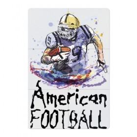 Магнитный плакат 2Х3 с принтом American football в Белгороде, Полимерный материал с магнитным слоем | 6 деталей размером 9*9 см | american football | ball | helmet | player | sportsman | usa | американский футбол | игрок | каска | мяч | сша