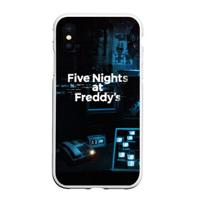 Чехол для iPhone XS Max матовый с принтом FIVE NIGHTS AT FREDDYS в Белгороде, Силикон | Область печати: задняя сторона чехла, без боковых панелей | Тематика изображения на принте: 5 ночей с фредди | animation | bonnie | chica | five nights at freddys | fnaf | foxy | freddy | funny | horror | scary | бонни | майк | пять | ужас | фнаф | фокси | фредди | чика | шмидт