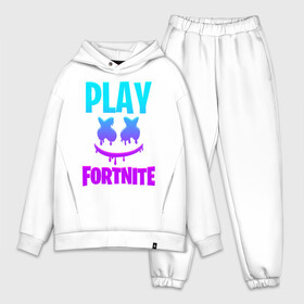 Мужской костюм хлопок OVERSIZE с принтом FORTNITE x MARSHMELLO в Белгороде,  |  | fortnite | fortnite x | marshmello | маршмелло | фортнайт