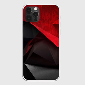 Чехол для iPhone 12 Pro Max с принтом Red & Black в Белгороде, Силикон |  | 3d | 3д | black | red | texture | геометрия | красно черное | красный | текстуры | фигуры | черный