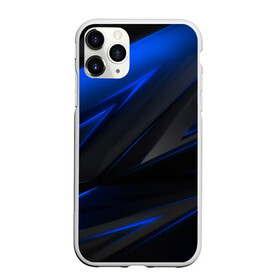 Чехол для iPhone 11 Pro матовый с принтом Blue and Black в Белгороде, Силикон |  | 3d | 3д | black | blue | texture | геометрия | красно синее | синий | текстуры | фигуры | черный