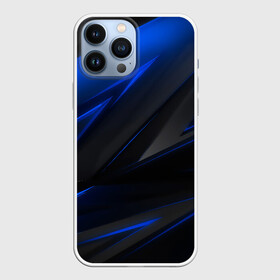 Чехол для iPhone 13 Pro Max с принтом Blue and Black в Белгороде,  |  | 3d | 3д | black | blue | texture | геометрия | красно синее | синий | текстуры | фигуры | черный