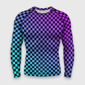 Мужской рашгард 3D с принтом Checkerboard gradient в Белгороде,  |  | checkerboard | gradient | бойчик | градиент | клетка. ячейка | орнамент | френдзона | шахматная. доска | шашечки