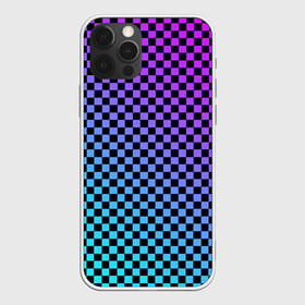 Чехол для iPhone 12 Pro Max с принтом Checkerboard gradient в Белгороде, Силикон |  | checkerboard | gradient | бойчик | градиент | клетка. ячейка | орнамент | френдзона | шахматная. доска | шашечки