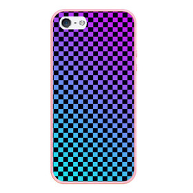 Чехол для iPhone 5/5S матовый с принтом Checkerboard gradient в Белгороде, Силикон | Область печати: задняя сторона чехла, без боковых панелей | checkerboard | gradient | бойчик | градиент | клетка. ячейка | орнамент | френдзона | шахматная. доска | шашечки